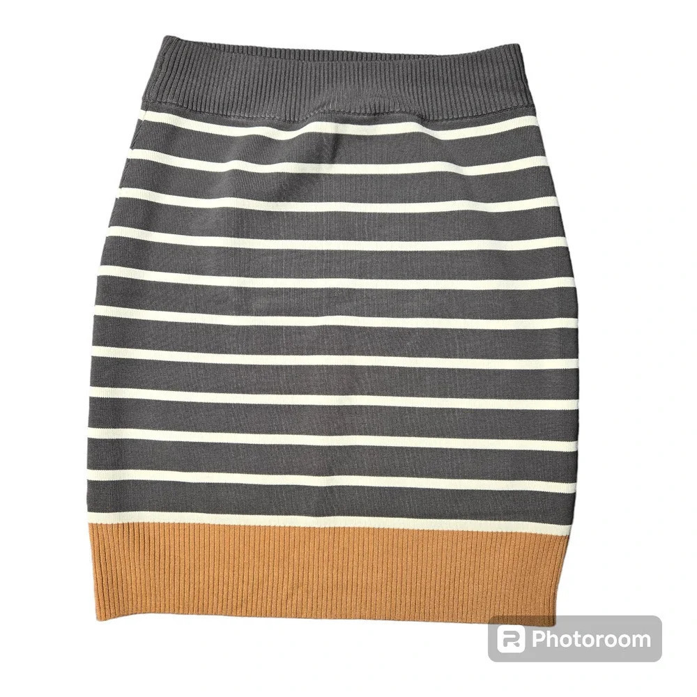 Guess‎ By Marciano Striped Bandage Knit Pencil Skirt